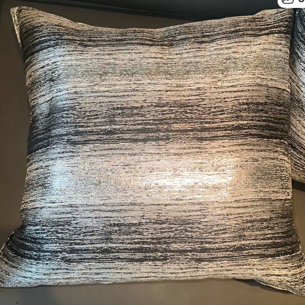 Silver and Black Throw Pillows
